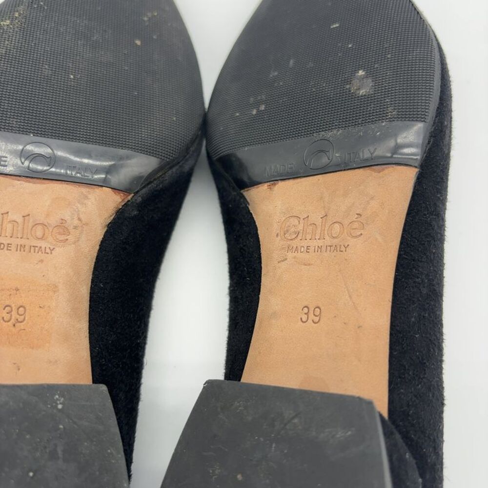 Chloe BLACK SUEDE LOW HEEL SHOES - Picture 5 of 6